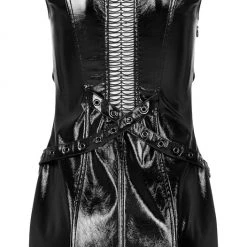 Punk Rave Women's Stuff Patent Leather Hollowed Out Dress 21 Punk Rave Women's Stuff Patent Leather Hollowed Out Dress