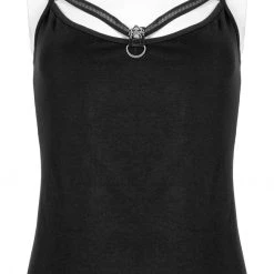 Punk Rave Women's Stuff Cutout Mesh Splice Skull Tank Top