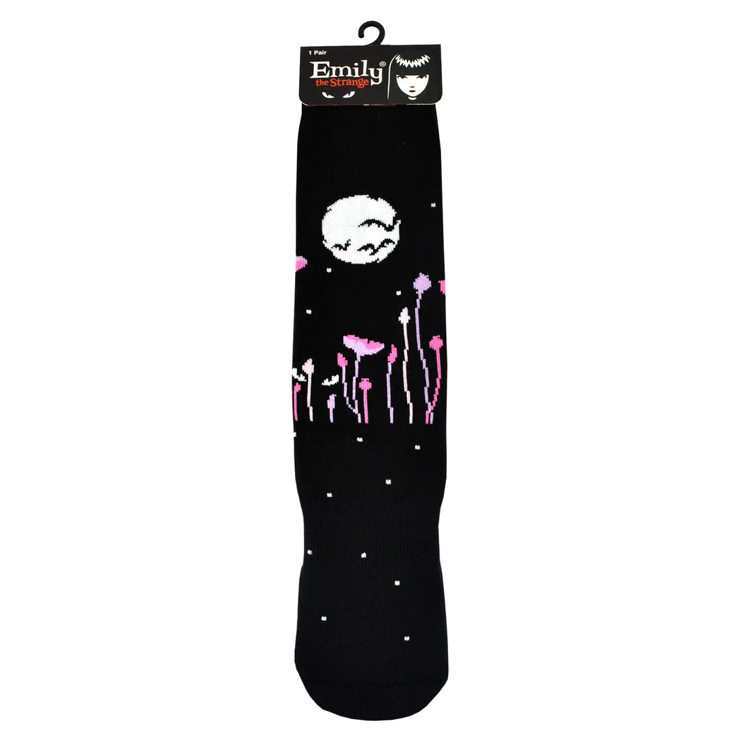 Accessories Emily The Strange Moon Knitted Cotton Crew Socks 6 Accessories Emily The Strange Moon Knitted Cotton Crew Socks