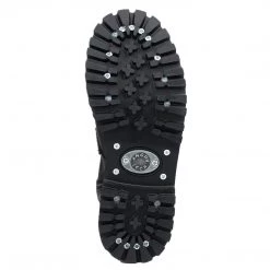 Angry Itch 14-Hole 5-Buckle Black Leather Boots Men's Stuff