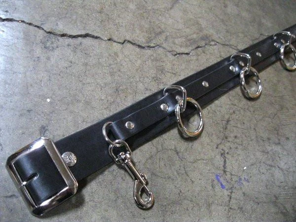 Ape Leather Plus Size 5 Ring Bondage Belt 3 Ape Leather Plus Size 5 Ring Bondage Belt