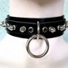 Ape Leather Spiked Bondage Choker With 1 O-Ring Men's Stuff