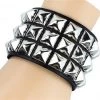 Funk Plus 3 Row 1/2" Pyramid Stud Snap Bracelet
