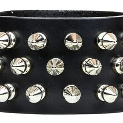 Funk Plus Men's Stuff Spiked Bracelet With 3 Rows Of Short Spikes