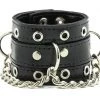Funk Plus Wristbands And Cuffs Leather Bracelet With D-ring And Chain 1 Funk Plus Wristbands And Cuffs Leather Bracelet With D-ring And Chain