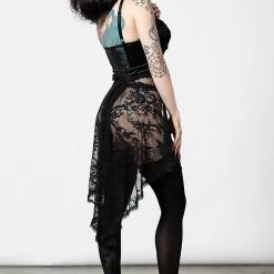 Killstar Be Veiled Lace Basque Women's Stuff