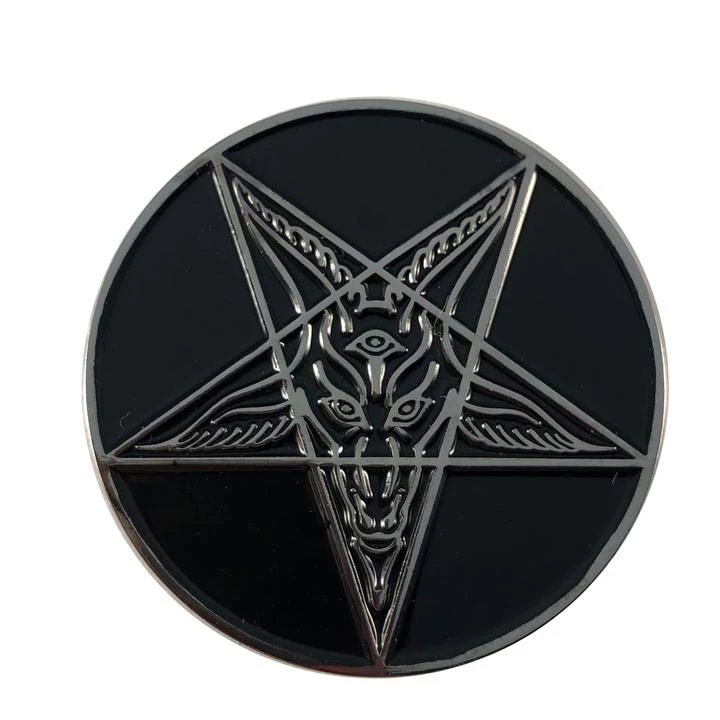 Kreepsville666 Black Goathead Baphomet Enamel Pin 3 Kreepsville666 Black Goathead Baphomet Enamel Pin