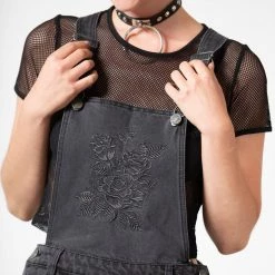 Killstar Women's Stuff Blackbell Denim Overalls