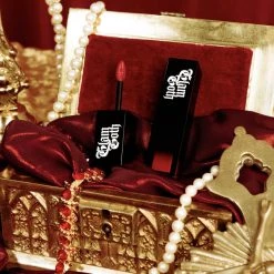 Glam Goth Beauty Blood Chapel - Deep Vintage Red Lipstick Hair And Makeup
