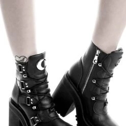 Killstar Women's Stuff Broom Rider Boots - Black