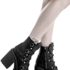 Killstar Women's Stuff Broom Rider Boots - Black