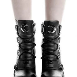 Killstar Women's Stuff Broom Rider Boots - Black