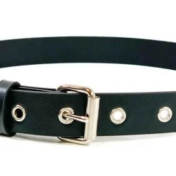 Funk Plus Black Vegan Leather Plain Belt