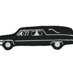 Project Pinup Black Funeral Hearse Car Iron On Embroidered Patch Gift Ideas