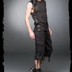 Queen Of Darkness Black Shorts With Side Pockets