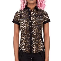 Killstar Cat's Meow Cap-Sleeve Shirt