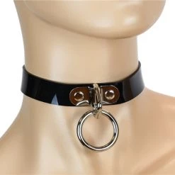 Funk Plus Black Choker With Loop And Ring – Vinyl