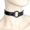 Funk Plus O-Ring Choker Black Leather Chokers And Collars