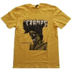 Rock Off Trade Men's Stuff The Cramps Bad Music Unisex T-Shirt - Yellow