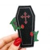 Project Pinup Coffin And Roses Gothic Iron On Embroidered Patch Gift Ideas 2 Project Pinup Coffin And Roses Gothic Iron On Embroidered Patch Gift Ideas