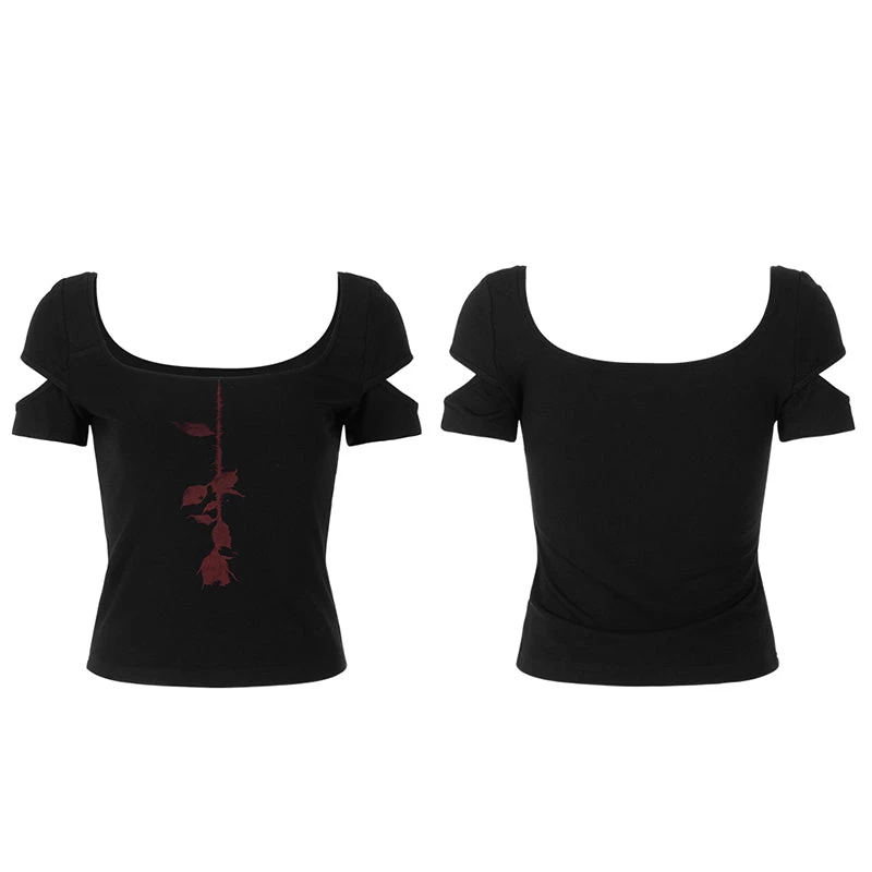 Punk Rave Women's Stuff Bramble Roses T-Shirt 11 Punk Rave Women's Stuff Bramble Roses T-Shirt