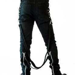 Lip Service Men's Stuff Cross Strap Stretch Jeans