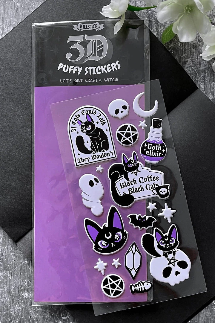 Killstar Dark'N'Kawaii Puffy Sticker Pack 3 Killstar Dark'N'Kawaii Puffy Sticker Pack