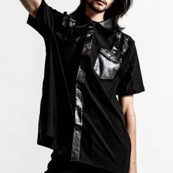 Killstar Daze Button-Up Shirt [BLACK] Men's Stuff