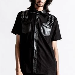 Killstar Daze Button-Up Shirt [BLACK] Men's Stuff