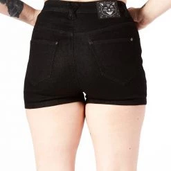 Sourpuss Women's Stuff Essential Denim Shorts - Black 6 Sourpuss Women's Stuff Essential Denim Shorts - Black