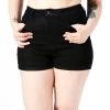 Sourpuss Women's Stuff Essential Denim Shorts - Black