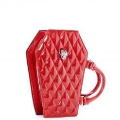 Bloody Rose Boutique store 16 Lux De Ville Bags & Backpacks Elvira Coffin Mini Tote Venom Red Sparkle