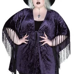 Killstar Women's Stuff Fang Velvet Kimono 11 Killstar Women's Stuff Fang Velvet Kimono