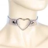 Funk Plus Large Heart Choker - Clear Vinyl
