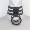 Funk Plus Chokers And Collars Triple Black Ring Choker