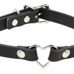 Funk Plus Chokers And Collars SMALL HEART RING CHOKER - VEGAN