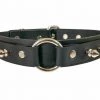 Funk Plus 1 1/8" Black Vegan Leather Spike O-Ring Collar Men's Stuff