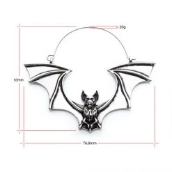 BodyVibe Flying Vampire Bat Plug Hoops Jewelry