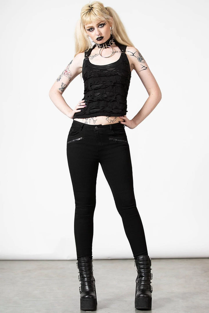 Killstar Women's Stuff Hardy Lace-Up Vest Top 5 Killstar Women's Stuff Hardy Lace-Up Vest Top