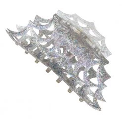 Kreepsville666 Accessories Spiderweb Hair Claw Clip Silver