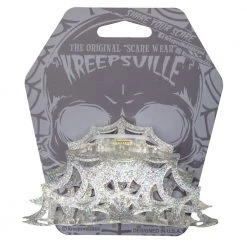 Kreepsville666 Accessories Spiderweb Hair Claw Clip Silver
