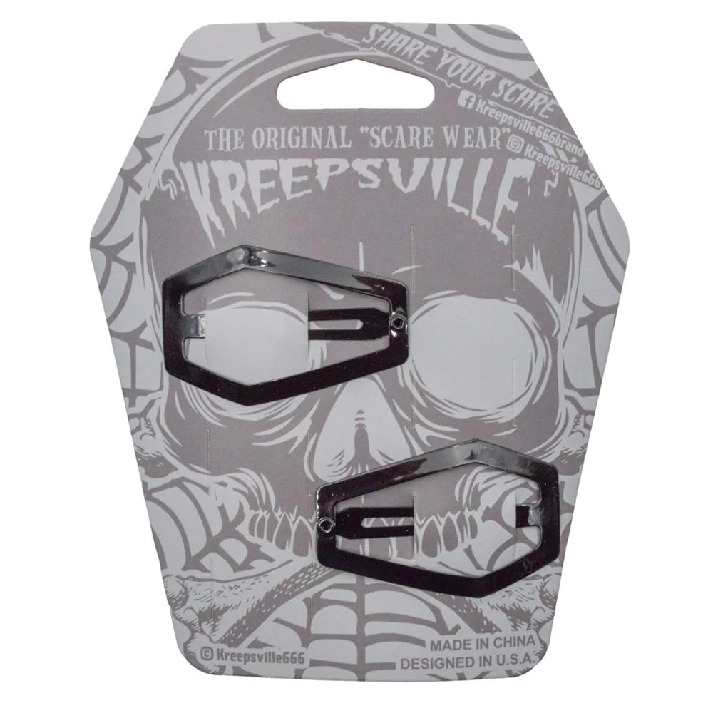 Kreepsville666 Coffin Snap Hair Clip - Black Accessories 4 Kreepsville666 Coffin Snap Hair Clip - Black Accessories