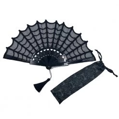 Kreepsville666 Accessories Spiderweb Lace Hand Fan