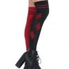 Leg Avenue Accessories Harlequin Dual-Color Over The Knee Socks Black/Red