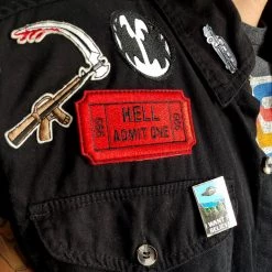 Project Pinup Hell Admit One 666 Gothic Iron On Embroidered Patch Gift Ideas