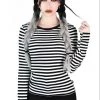 Killstar Jett Long Sleeve Top - Black & White Women's Stuff