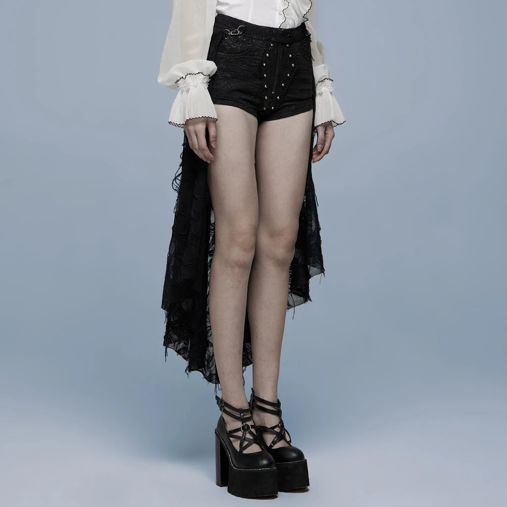 Punk Rave Gothic Coffin Shorts 4 Punk Rave Gothic Coffin Shorts