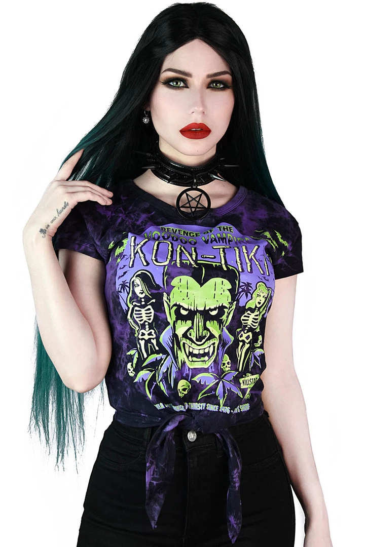 Killstar Kon-Tiki Tie Dye Top Plus Size 3 Killstar Kon-Tiki Tie Dye Top Plus Size