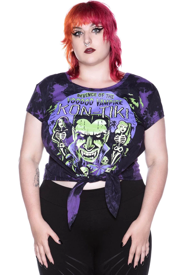 Bloody Rose Boutique store 18 Killstar Kon-Tiki Tie Dye Top Plus Size
