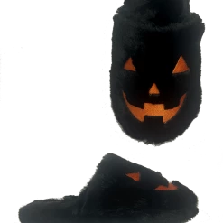 Strange Cvlt Men's Stuff Kreepy Kozy Jack Black/Orange House Slipper